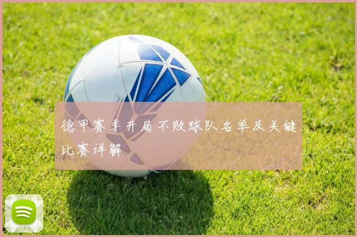 德甲赛季开局不败球队名单及关键比赛详解